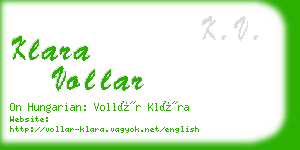 klara vollar business card